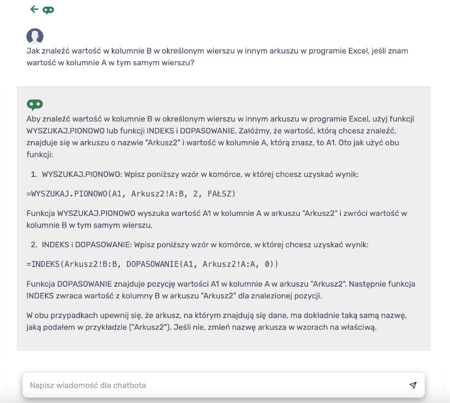 Czat ze sztuczną inteligencją
